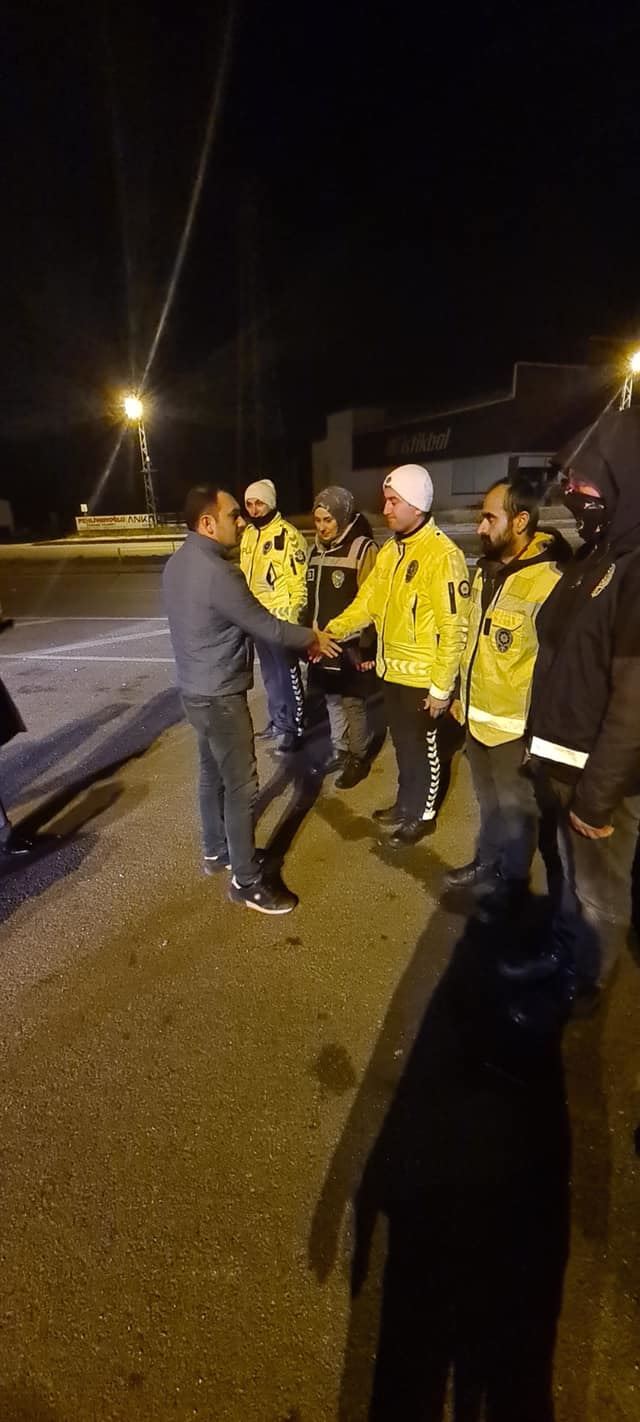 İlçe Kaymakamı Yol Uygulama Noktalarını Ziyaret Etti